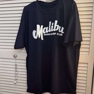 MELROSE PLACE GRAPHIC T-SHIRT BLACK - MALIBU SURF CLUB NWOT SIZE XL UNISEX